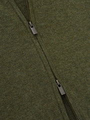 Womens Rib Knit Zip Up Jacket