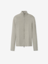 Womens Rib Knit Zip Up Jacket